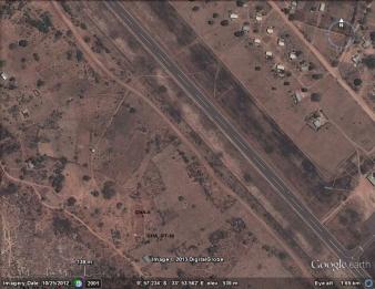 Chaminade-II megatrench (labeled CHA-II) and Karonga Airport Runway (to the northeast)