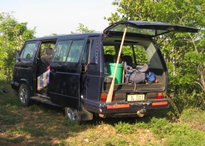 3 VW back door with spoon